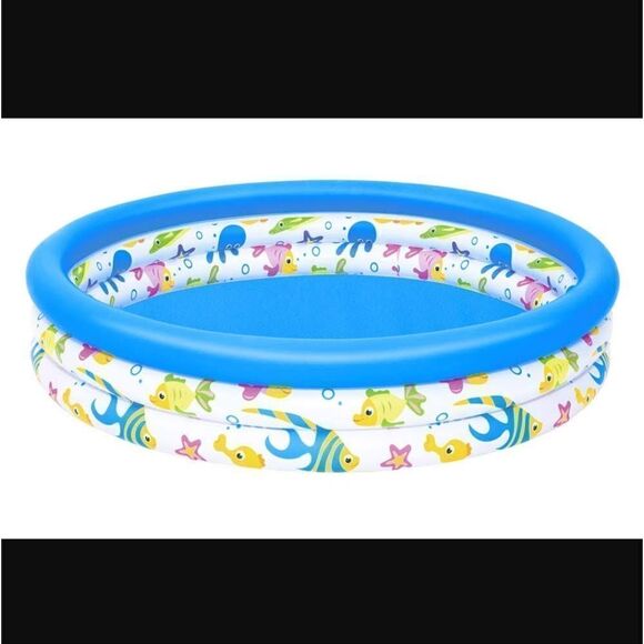 Kiddie Kids Inflateable Pool Coral Print 40.2" x 40.2" x 9.8" - Picture 1 of 4